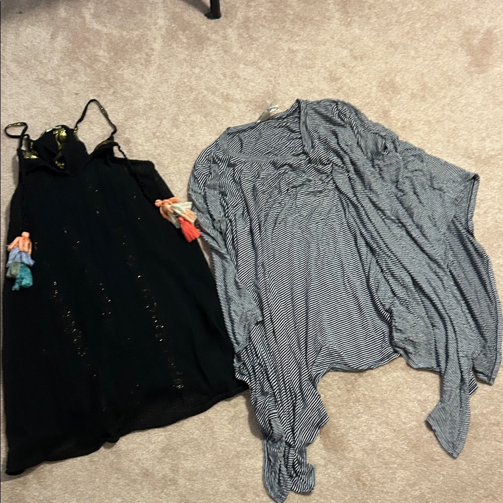 2 bathing suit cover ups black and gold is Gianni bono